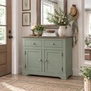 Ver imagem 4 de Balcão Buffet de Madeira Maciça com 2 Portas e 2 Gavetas Verde Jade