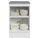 Ver mais imagens de Balcão de Cozinha 50cm 1 Porta (com Tampo) Branco/Crema Vik Madesa