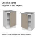 Ver imagem 7 de Balcão de Cozinha 50cm 1 Porta (com Tampo) Branco/Crema Vik Madesa