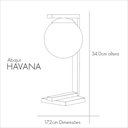 Ver imagem 3 de Abajur De Mesa Quarto Escritório Moderno C/ Cúpula Globo Havana E27 Startec - Cobre