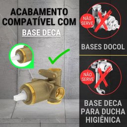 Acabamento de Registro Monocomando Quadrado Cromado Deca - 6