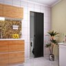 Porta Sanfonada de PVC Preto Relevo Plasbil 210x80cm - 2