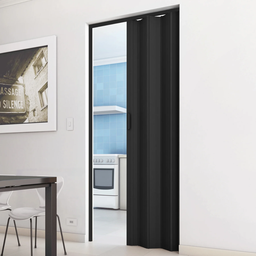 Porta Sanfonada de PVC Preto Relevo Plasbil 210x80cm - 5