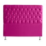 Cabeceira de Cama Box Bella Queen 160 Cm Suede Botão Cristal Rosa Pink Eli Móveis e Decoração - 1