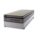 Ver imagem 2 de Conjunto Cama Box Solteiro c/ Molas Ensacadas Preston Branco 88x188x71