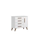 Ver imagem 3 de Quarto Infantil Encanto Retrô com Berço e Cômoda Sapateira Branco - Fdecor
