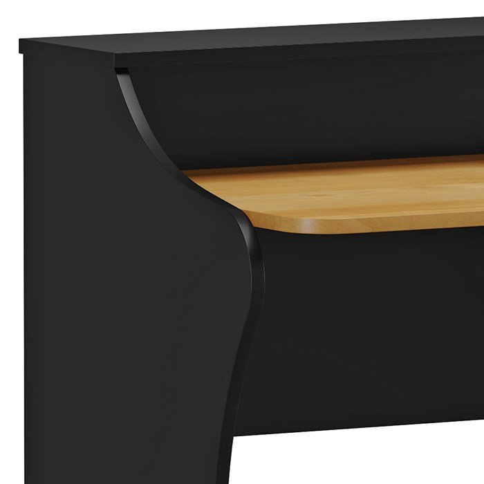 Mesa Para Computador Gamer Madeira Maciça 1948 Madri Carvalho Preto FNT ...