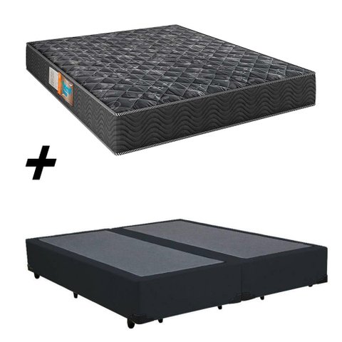 Cama Box Bipartido Casal + Colchão Portobel Verona D28 54x138x188