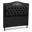 Ver imagem 1 de Cabeceira Estofada Cama Box Casal Queen Size Belize 160cm Veludo Chumbo - Abmaza