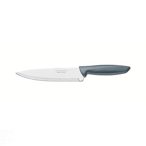 Faca Chef Tramontina Plenus com Lâmina em Aço Inox e Cabo de Polipropileno Cinza 7" Tramontina