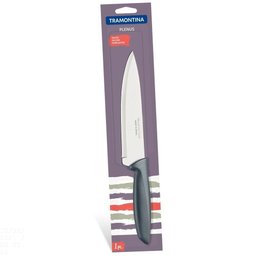 Faca Chef Tramontina Plenus com Lâmina em Aço Inox e Cabo de Polipropileno Cinza 7" Tramontina - 2