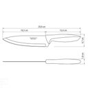 Ver imagem 3 de Faca Chef Tramontina Plenus com Lâmina em Aço Inox e Cabo de Polipropileno Cinza 7" Tramontina