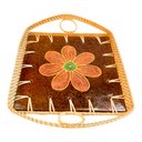 Ver imagem 1 de Bandeja Lombok Floral Rattan e Ceramica Artesanal Mod 2