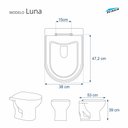 Ver imagem 2 de Tampa de Vaso Decorada Cristal e Preto Luna Icasa 6lpf