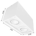 Ver imagem 2 de Spot Plafon Sobrepor Alumínio Recuado Duplo Branco Par20 E27