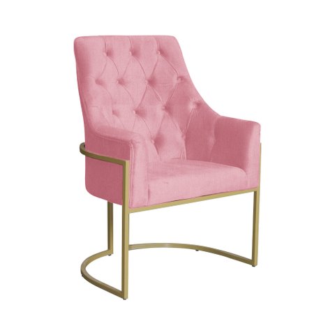 Poltrona Vick Requinte Suede Rosa