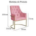 Ver imagem 6 de Poltrona Vick Requinte Suede Rosa