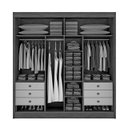 Ver imagem 4 de Guarda-roupa Casal com Espelho Titanium D'doro Móveis - Cinamomo Off D'doro Móveis