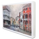 Ver imagem 2 de Quadro Decorativo Caixa Aquarela City  Tacolado Moldura Caixa 3cm Preta com Vidro 60 X 90cm