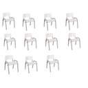 Ver imagem 2 de Kit 11 Cadeira Iso Infantil Creche, Escola Base Cinza Branco