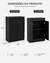 Ver imagem 4 de Armário Baixo Auxiliar Multiuso 2 Portas - Linha Studio: Preto