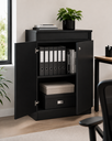 Ver imagem 5 de Armário Baixo Auxiliar Multiuso 2 Portas - Linha Studio: Preto