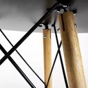 Ver imagem 2 de Conjunto Mesa Eiffel Redonda 70 Cm Mdf + 2 Cadeira Eames Eiffel Preto