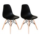 Ver imagem 3 de Conjunto Mesa Eiffel Redonda 70 Cm Mdf + 2 Cadeira Eames Eiffel Preto