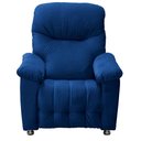 Ver imagem 1 de Poltrona de Descanso do Papai Reclinável em Veludo Azul Lander - Larbelle