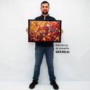 Ver imagem 2 de Quadro Decorativo Floral Luxo Outono em Pinceladas em Moldura Caixa Tacolado Moldura Caixa 3cm Preta