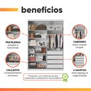 Ver imagem 6 de Guarda Roupas Solteiro com Espelho 2 Portas de Correr 4 Gavetas Riva Flex