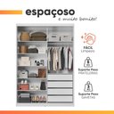 Ver imagem 7 de Guarda Roupas Solteiro com Espelho 2 Portas de Correr 4 Gavetas Riva Flex
