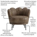 Ver imagem 5 de Poltrona Decorativa Organica Flora Pes Ferro Courino Tcs 729 Moll