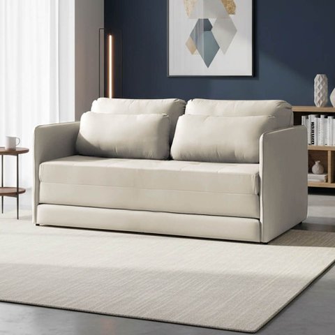 Sofá Cama Retratil Compacta Dália Fixa Veludo K01 - D’Rossi