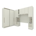 Ver imagem 1 de Quarto Modulado Casal 8 Portas 9 Gavetas Canto Oblíquo Areia