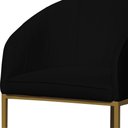 Ver imagem 4 de Poltrona Banqueta Decorativa Mia Suede Base Metal Dourada - Estopar Poltrona Mia Suede Preto
