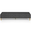 Ver imagem 5 de Puff Decorativo Sala de Estar Bali W01 Pés Palito 210x60cm Linho Cinza Escuro - Lyam Decor
