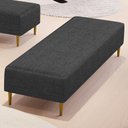 Ver imagem 6 de Puff Decorativo Sala de Estar Bali W01 Pés Palito 210x60cm Linho Cinza Escuro - Lyam Decor