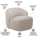 Ver imagem 4 de Kit 02 Poltronas Decorativa Fixa Orgânica para Sala Living Barolo L06 Bouclê Bege - Lyam Decor