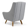Poltrona Dekorien Juliet Linho Cinza Claro com Pés Decoração - 4