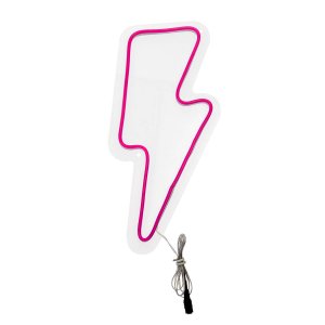 Painel Luminoso Letreiro Criativo Raio - Neon Led Rosa