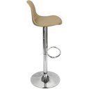 Ver imagem 4 de Kit 6 Banquetas Joly Luisa Eames Saarinen Base Giratória Cromada - Bege