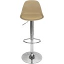 Ver imagem 3 de Kit 6 Banquetas Joly Luisa Eames Saarinen Base Giratória Cromada - Bege