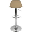 Ver imagem 5 de Kit 6 Banquetas Joly Luisa Eames Saarinen Base Giratória Cromada - Bege