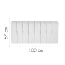 Ver imagem 2 de Painel Estofada Kiara 100cm Solteiro Box Quarto Suede Branco - Ahazzo Móveis