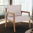 Ver imagem 7 de Poltrona Decorativa e Living Alícia B04 Linho Bege - Lyam Decor