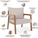 Ver mais imagens de Poltrona Decorativa e Living Alícia B04 Linho Bege - Lyam Decor