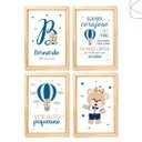 Ver imagem 4 de Kit com 4 Quadros Decorativos Infantil Ursinho Príncipe:branca