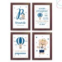 Ver imagem 3 de Kit com 4 Quadros Decorativos infantil Ursinho Príncipe:Branca