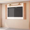 Ver imagem 1 de Painel para TV 65 Polegadas Suspenso Ripado Peter para Sala de Estar Freijó Off White DJ Móveis